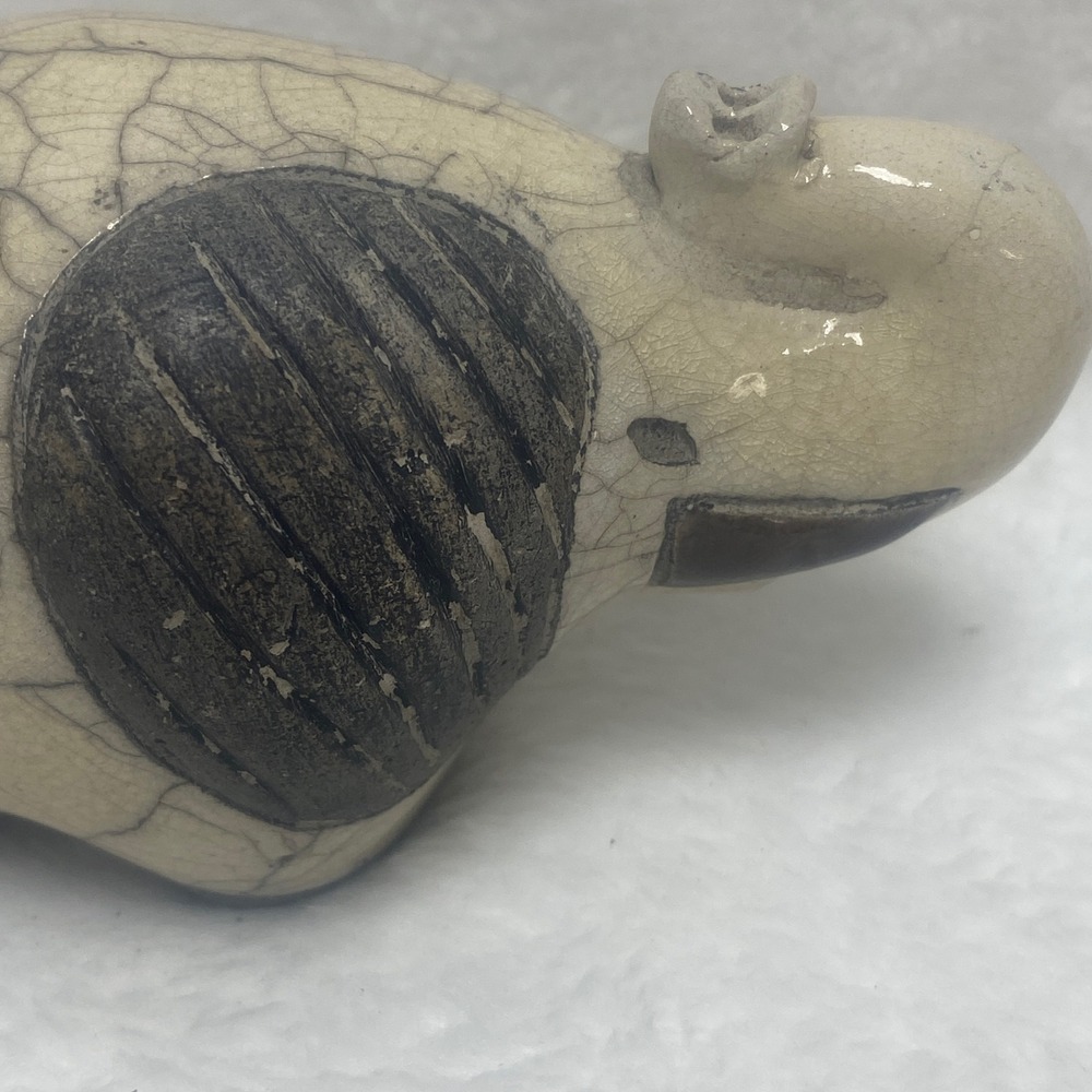 South African Raku Elephant Handmade Ceramic Elephant Collectible Crackle Glaze - Picture 13 of 15